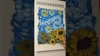 Starry Night Sunflowers Painting