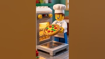 🍕 LEGO Chef vs Exploding Pizza! | Stop-Motion ASMR Battle 🍅💥 #shorts #lego #shortsviral