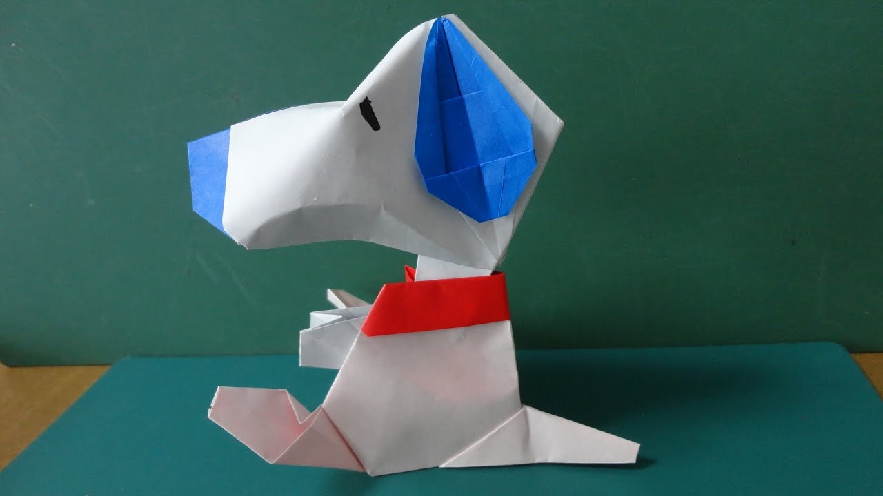 折り紙 スヌーピー 顔 Origami Snoopy Face Youtube