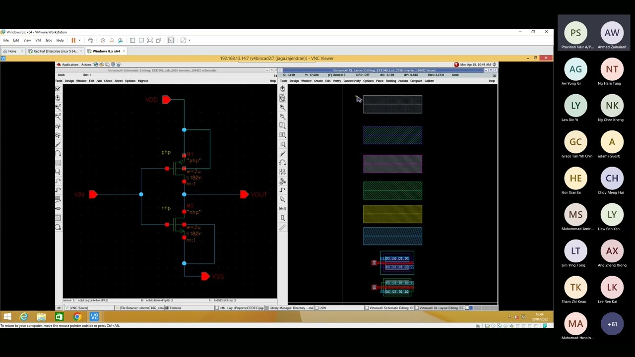 6. Lay out of a 21-stage ring oscillator - YouTube