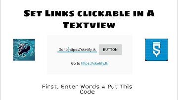 [ Easy ] - Set links in Textview - Separate Links in a Text - Textview | Sketchware - MskDev