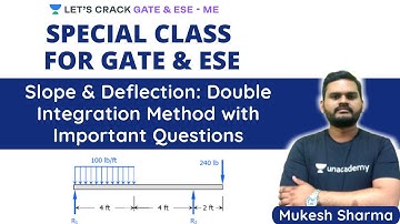 Slope and Deflection by Double Integration Method with Important Questions | SOM | GATE/ESE 2021