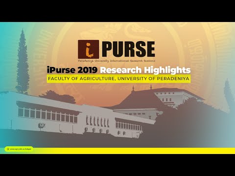 iPurse 2019 Research Highlights - Faculty of Agriculture, University of Peradeniya