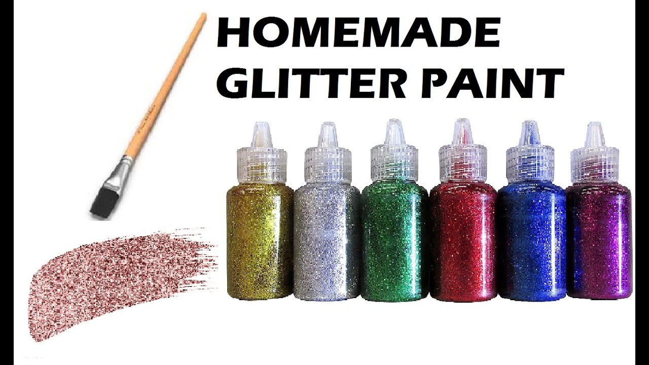 How To Make GLITTER PAINT At Home-Homemade glitter paint 