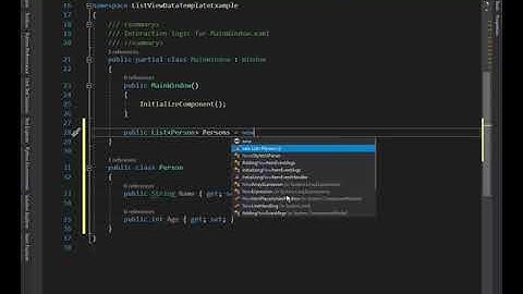 WPF ListView DataTemplate Example
