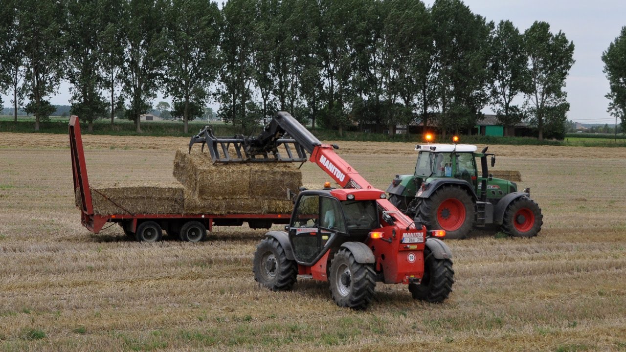 Manitou MLT 735-120 LSU & Fendt 820 vario - stro laden