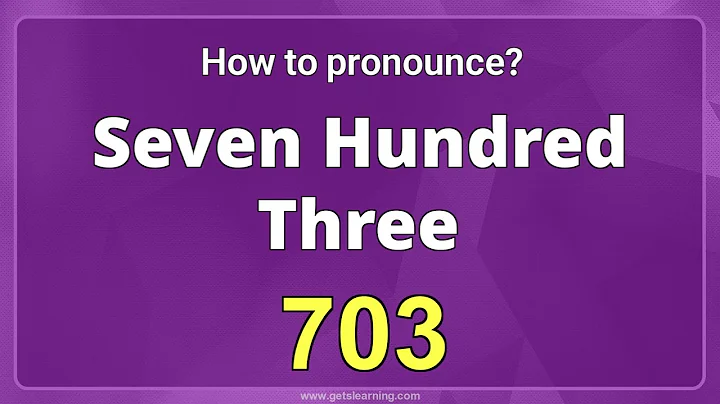 How to Pronounce 703 in American English Correctly