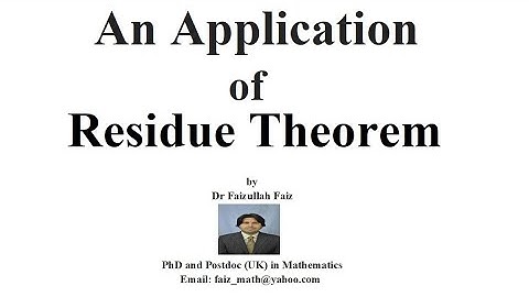 An Application of Residue Theorem | LECTURE 14: Part 2/3