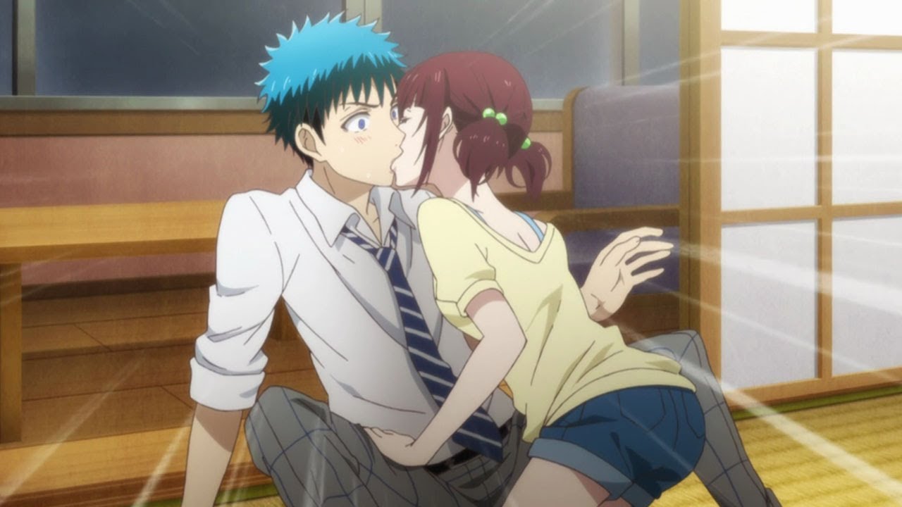 beijo de meninas anime
