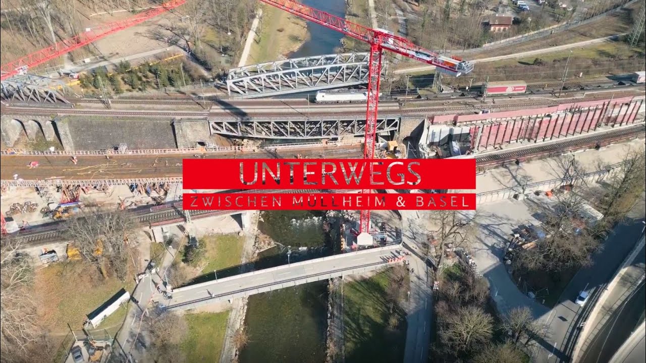 Unterwegs zwischen Müllheim und Basel | Bau der Eisenbahnbrücke Wiesekorridor | Folge 4
