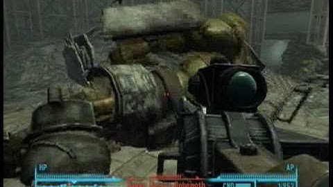 Fallout 3 glitch: Melting (and flying) Super Mutant Behemoth