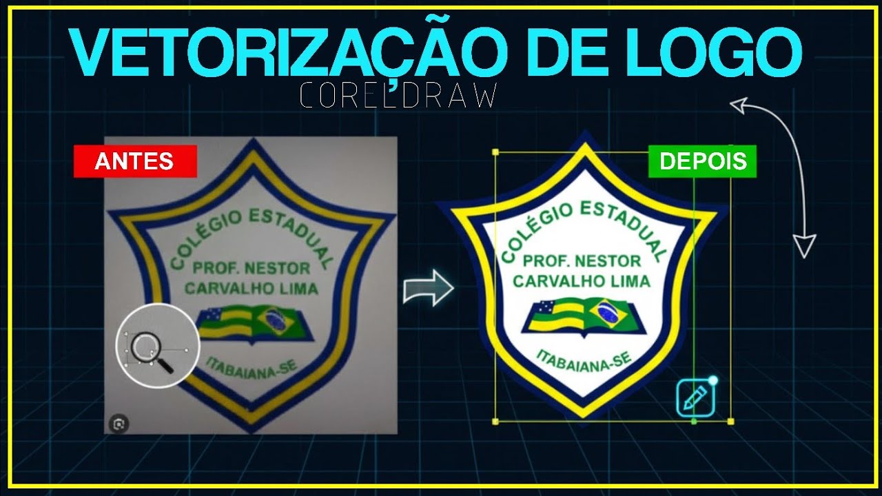 Video Acelerado - Vetorização de Logo no 