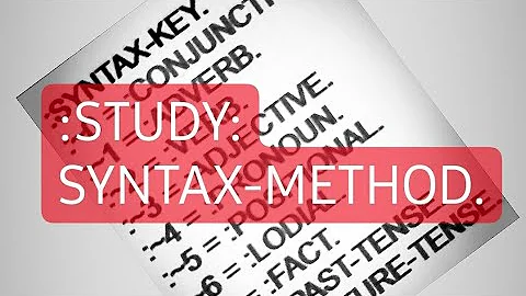 :STUDY: SYNTAX-METHOD.