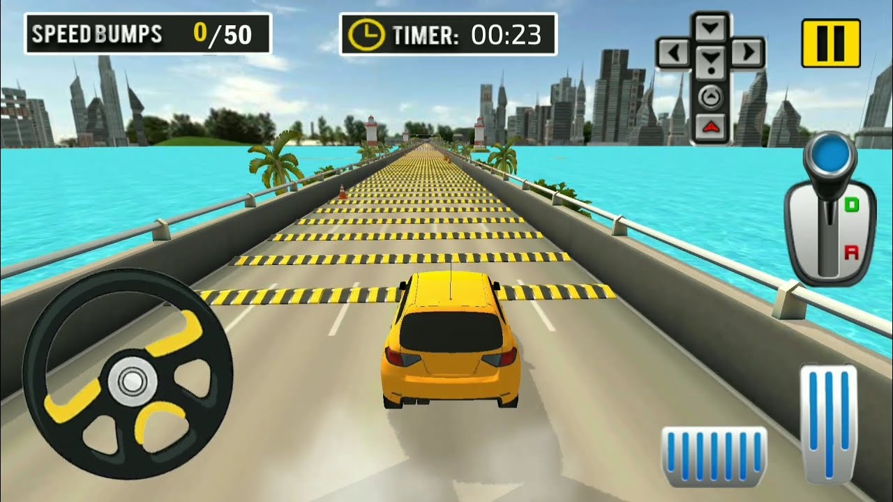 Speed bump car  crash test speed breaker challenge Mobil  