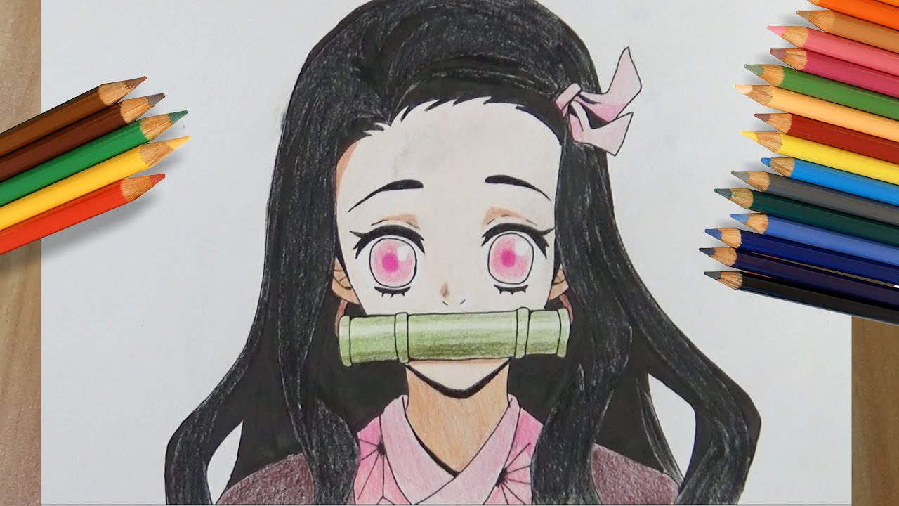 Draw color Nezuko Kamado  Desenhos coloridos, Desenho, Como