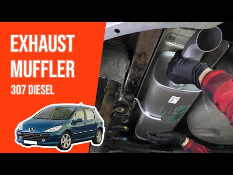 How to replace the exhaust muffler Peugeot 307 2.0 HDI 💨