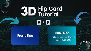 “3D Flip Card Animation | HTML & CSS Tutorial”