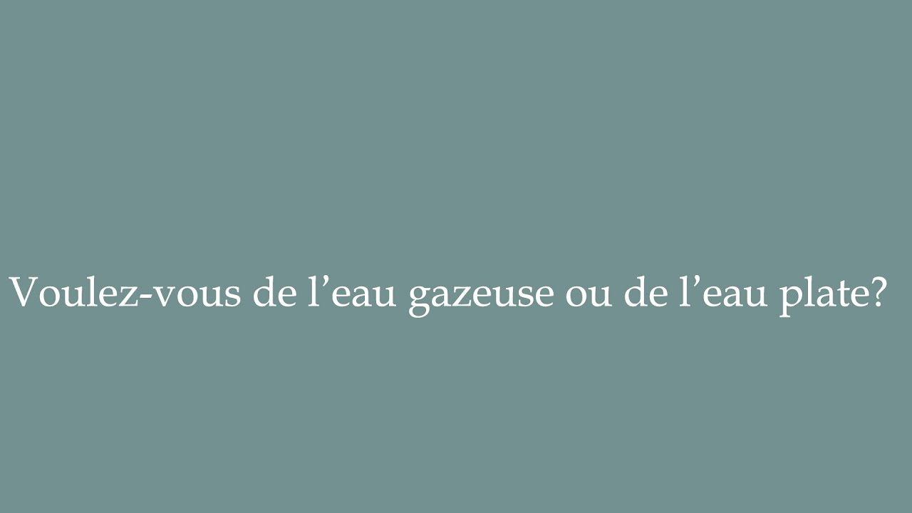 Eau plate ou eau gazeuse?