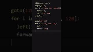 Youtube Logo design in python || python coding status 😍 #shorts #programming #pythoncoding #python