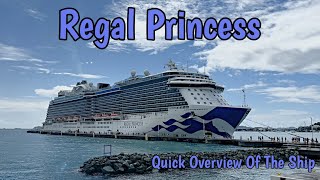 Checking Out The Regal Princess.  Standard Balcony Room Tour, Restaurants, Bars, Shops and more!