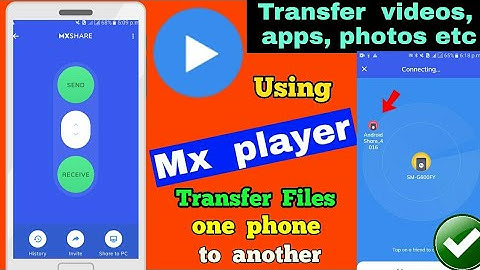 How to use Mx share in Mx player || Transfer apps, videos one phone to another phone using mx player