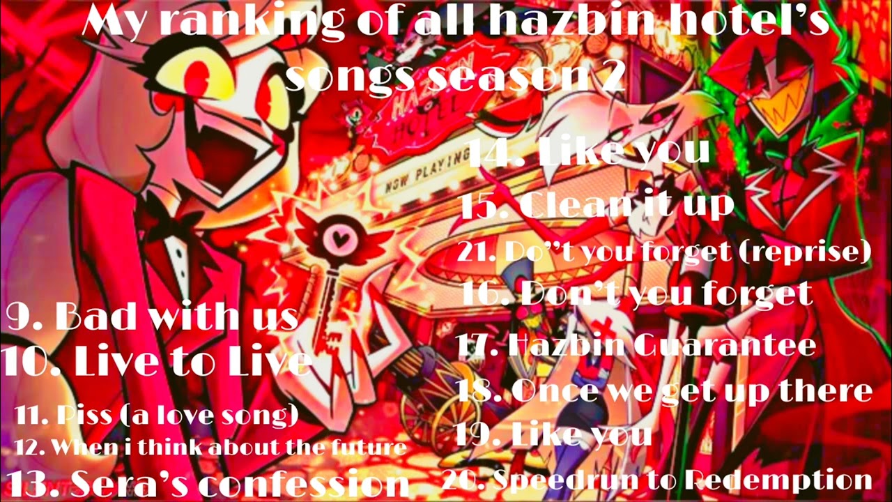 Ranking all the songs of Hazbin Hotel season 2 !! || 