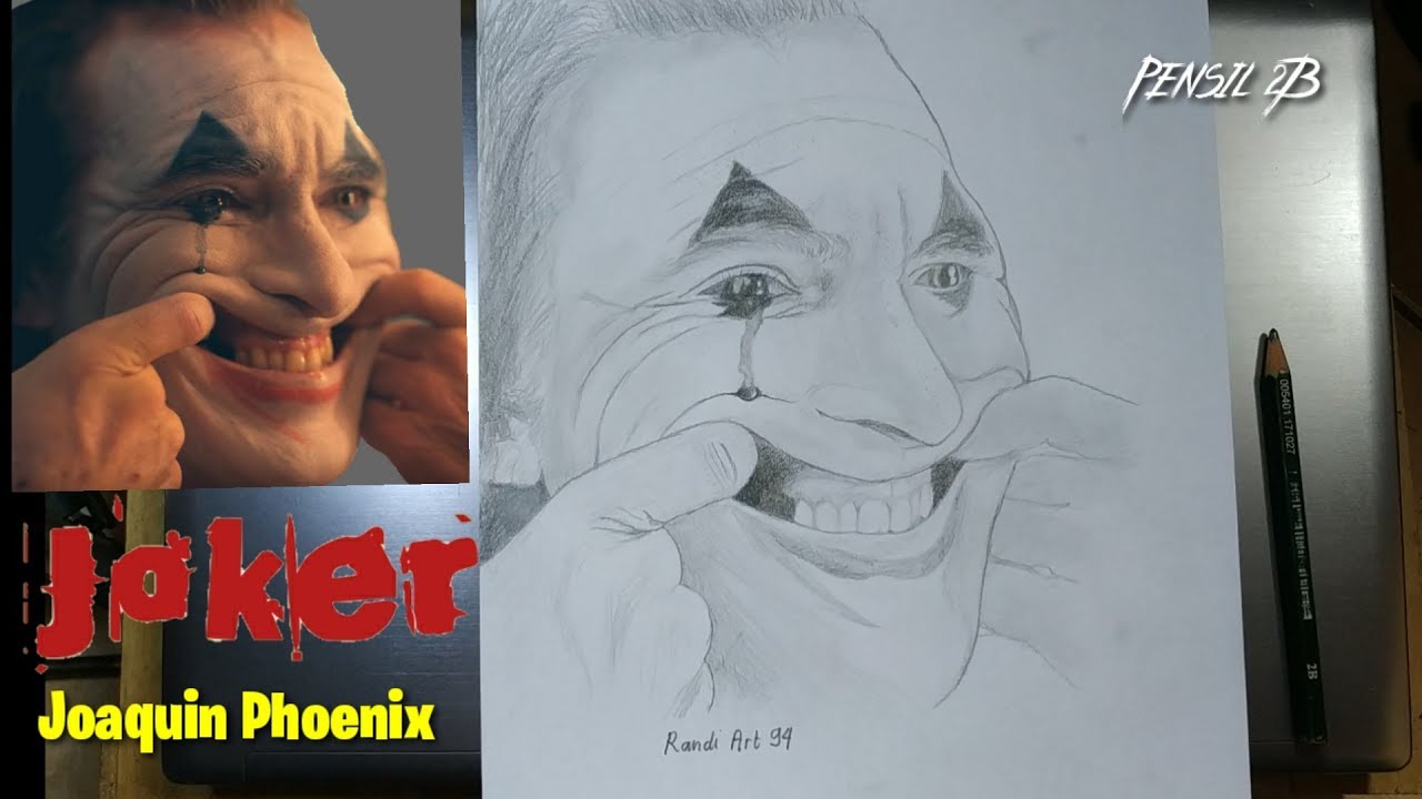 Sketsa Wajah Joker Terbaru Joaquin Phoenix Simple