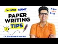 Confidence you need  ca inter audit paper writing tips  ca shubham keswani air 8
