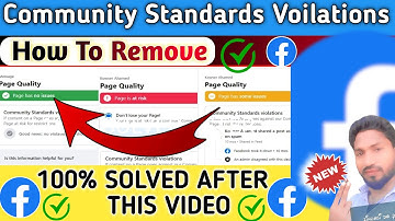 Howtoremove facebookpage CommunityStandards violations|page has some issues|facebookpagequalitycheck