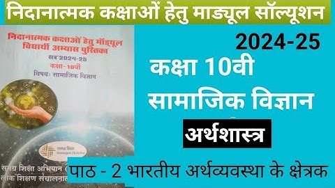 remedial module solution social science class 10।अर्थशास्त्र।भारतीय अर्थव्यवस्था के क्षेत्रक सॉल्यूश