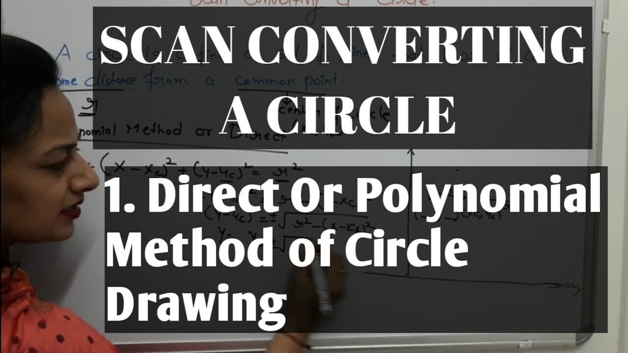 20. Scan converting a circle polynomial method or direct method of ...