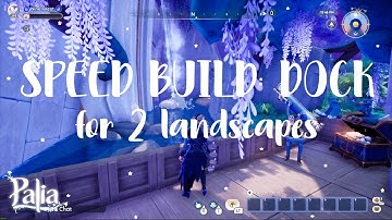 SPEED BUILD PALIA: DOCK AREA |  GLITCH FREE TUTORIAL | COZY LAKE HOUSE BY THE WATERFALL