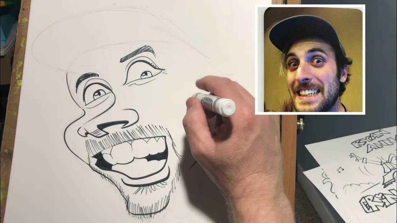 Drawing a Caricature with Crayola Marker and coloring with Prismacolor Art  Stix - YouTube