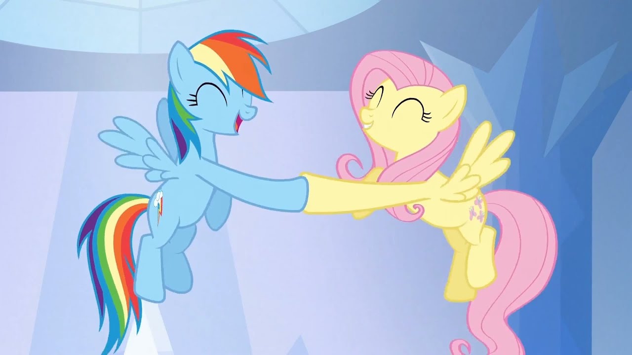 Rainbow Dash & Fluttershy - Hoof Bump - Brohoof - Bump 