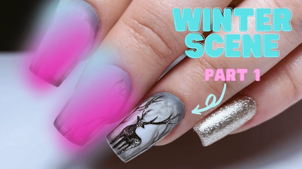 Winter Scene nails Part 1 - INK London