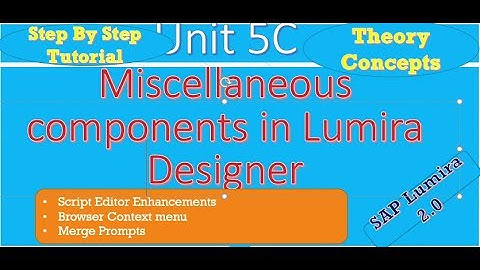 Other Miscellaneous components in Lumira Designer