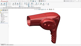 SolidWorks Surface Tutorials | design Hair dryer