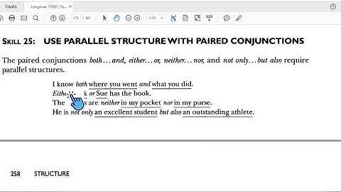 TOEFL Structures Skill 25 Parallel Structure With Paired Conjunction