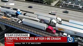 Traffic troubles continue after crash on I95