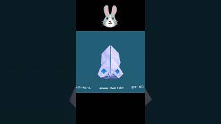 【ストップモーション折り紙】簡単なうさぎの顔の折り方音声解説付☆Stop Motion - How to fold a simple Origami rabbit face　お月見の飾りにも