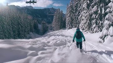 Testing Feiyu tech wg2 gimbal with gopro hero 5 session - skiing grand massif