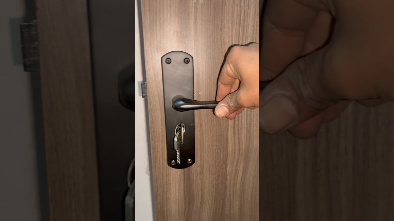 Black colour handle lock installation#dooraccessories #lock #handlelock #viralvideo #song #sorts#yt