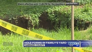 Family worried large sinkhole will swallow home in Garrard County