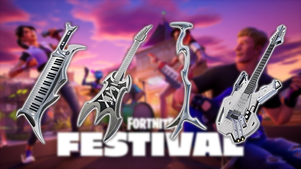 All Fortnite Festival Instruments (Guitars, Drums, Bass, Mics & Keytars
