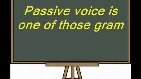 passive voice. YUAN DUQUE