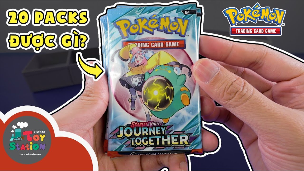 Cố chấp mở 20 packs Journey Together Pokemon TCG ToyStation 981
