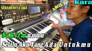 Seharusnya Aku By Maulana Wijaya | Versi Dangdut Manual || KARAOKE KN7000 FMC