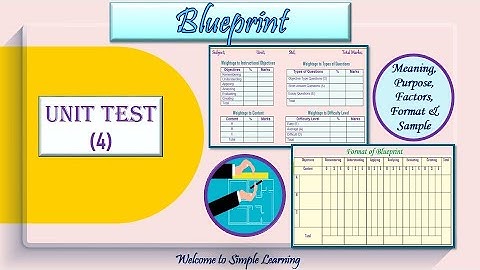 How to prepare Blueprint in Teaching