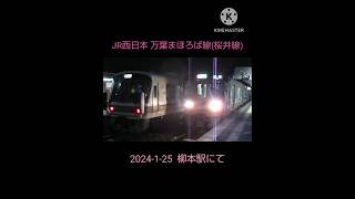 [桜井線]227系の発車シーン(光負け)