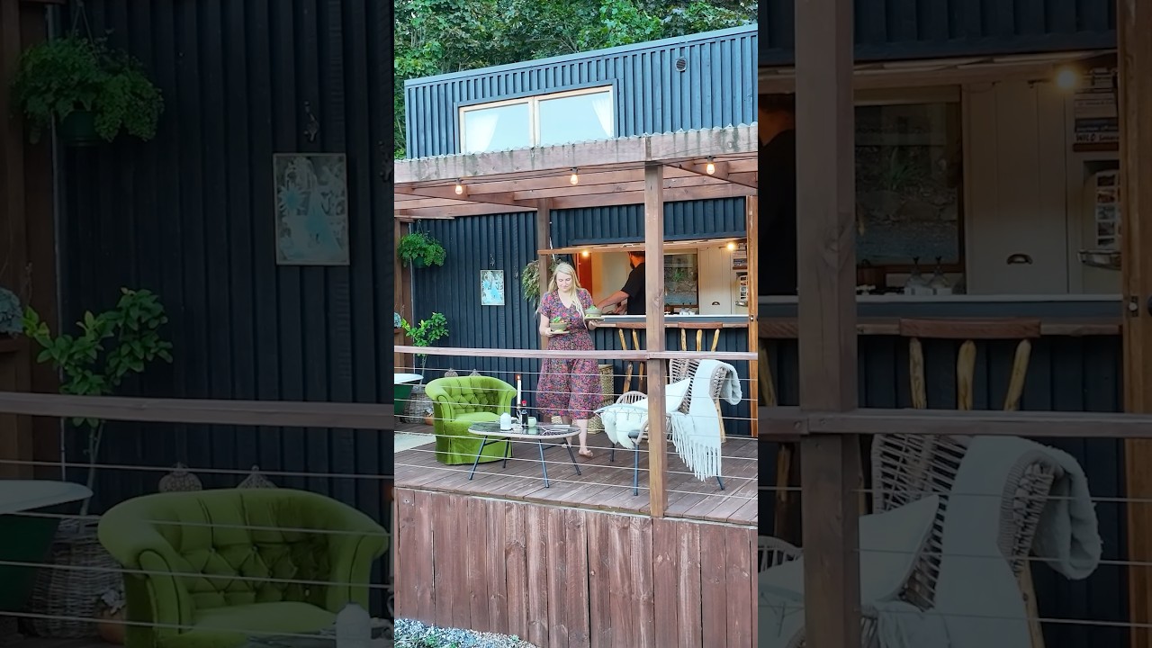 Pure Beauty in this Stunning Tiny Home & Gardens 😍 #tinyhouse